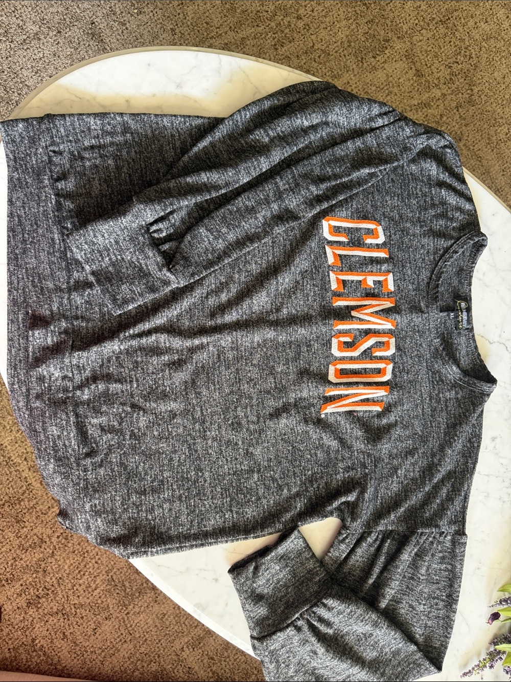 Gray Heather Clemson Pullover